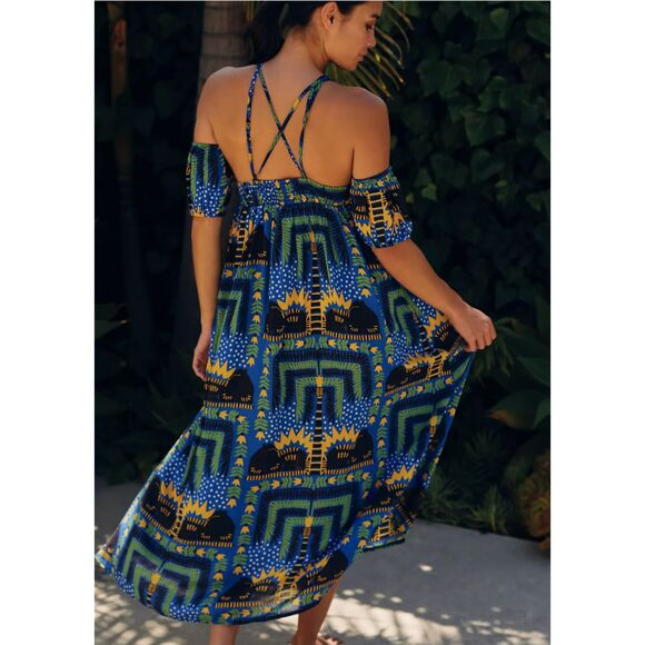 João Incerti for Anthropologie Strappy Bandeau Dress Size Medium - Picture 2 of 9